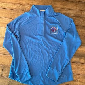 Under Armour BOISE STATE Women’s LS 1/4 zip shirt Blue Large
